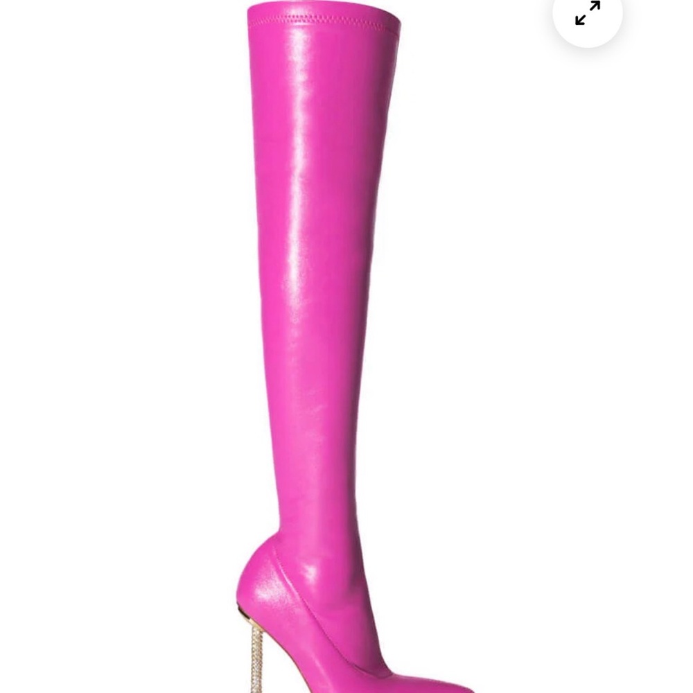 Fuchsia Over-the-Knee Boots